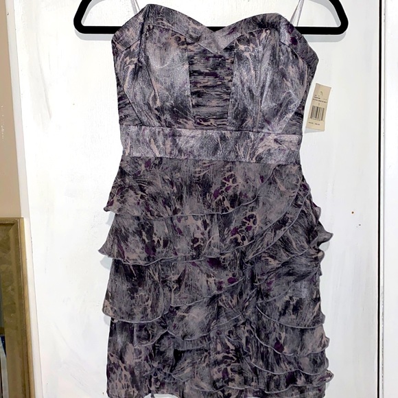 Guess Strapless Ruffled Mini Dress - Picture 1 of 4